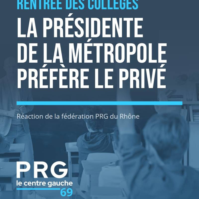 Rentrée des collèges : la présidente de la Métropole préfère le privé